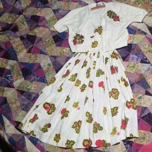 Vintage A line Dress with matching cardigan.